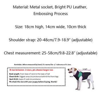 Harnais en cuir argent pour chien accessoire la mode pour petit chien Chihuahua gaufrage sac