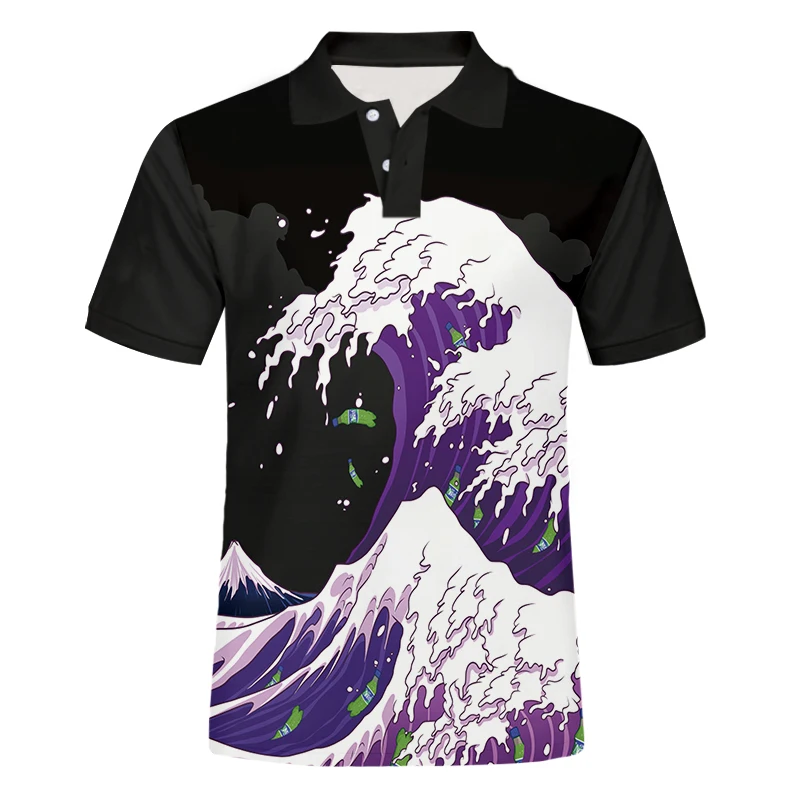 verão, camiseta polo masculina casual de manga