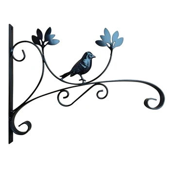 

Flower Pot Holder Classic Wall Mounted Romantic Stand Plants Landscaping Bracket Iron Animal Shape Hanging Basket Bathroom Decor