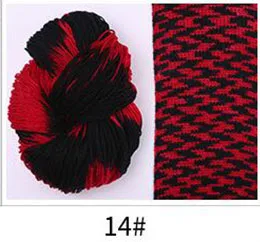 1 шт. 250 г Красочные Вязание крючком нитки для ручного вязания супер мягкая акриловая не скатывающаяся волокнистая окрашенная пряжа высокого качества - Цвет: 14