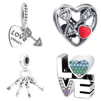 

Designer 925 Sterling Silver Bracelet Floating Charms Beads Fit Pandora Original Bracelets for Women Necklace Womens Jewelry