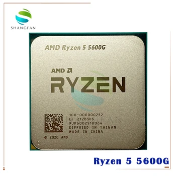 AMD-procesador de CPU Ryzen 5, 5600G, R5, 5600G, 3,9 GHz, seis núcleos, 12 hilos, 65W, L3 = 16M, enchufe 100-000000252, AM4, sin ventilador