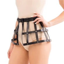 Креативная юбка из искусственной кожи, сексуальный пояс, пояс для связывания, панк, подтяжки, для женщин, искусственная кожа, жгут, для тела, милый, Xun