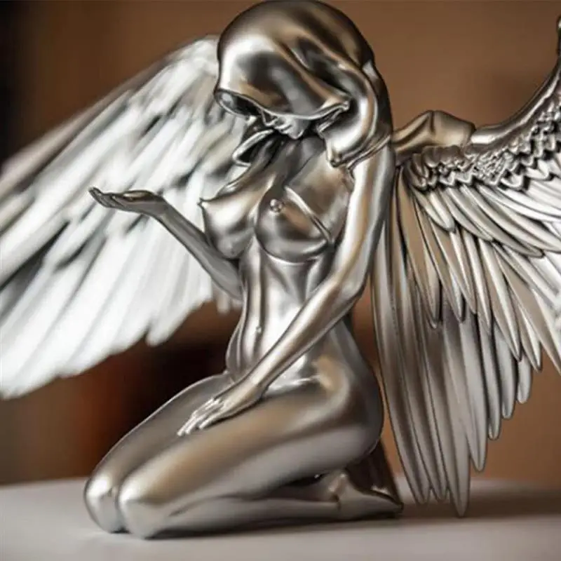 Абстрактная 3D эротическая Художественная Скульптура Ангела Крылья статуя для