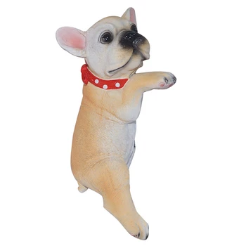 

Creative Climbing Dog Bonsai Decorative Hang Dog Sculpture Outdoor Garden Flower Pot Decor for Home Desk Garden Decoration Ornam