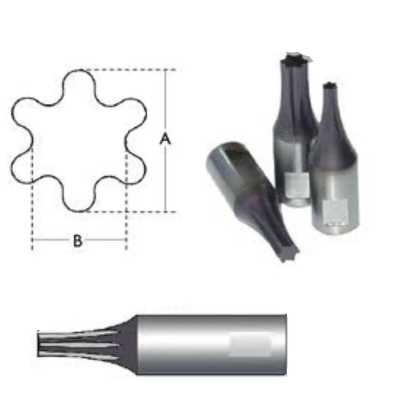 5pcs rotary broaching punch head T15 / T25