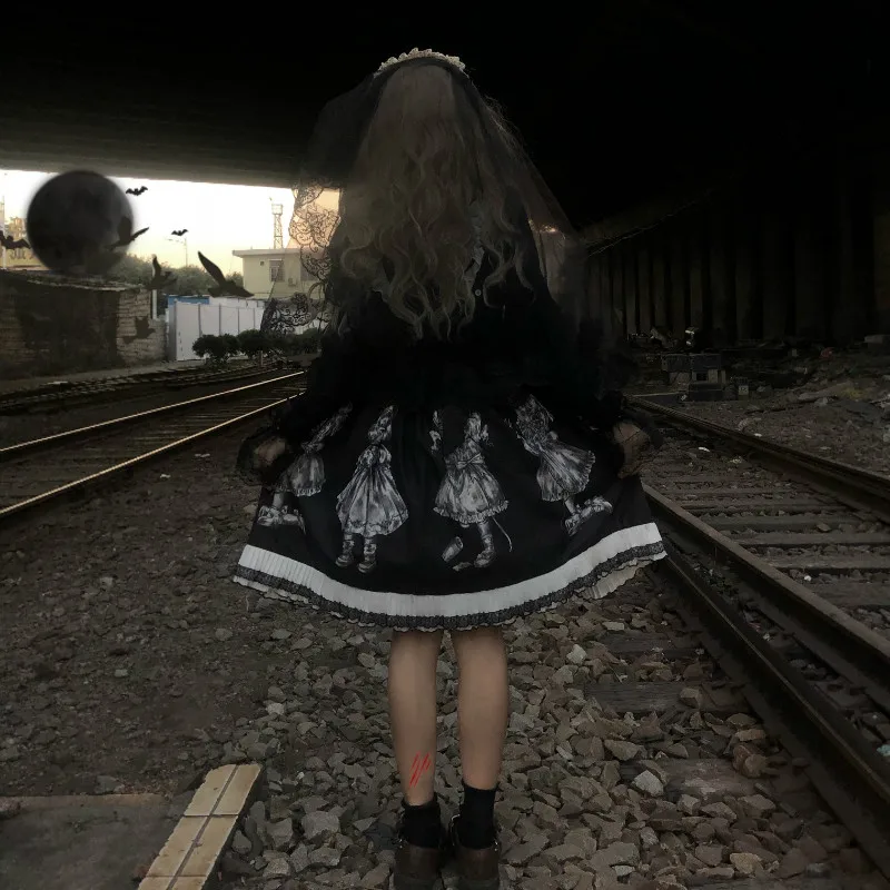 Gothic Lolita Dress Dark Angel Demon Series Halloween Girl