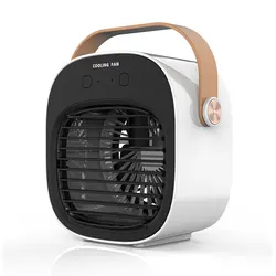 Condicionador de ar portátil refrigerador evaporativo umidificador de ar 3 velocidade do vento ventilador desktop com alça ventilador de refrigeração desktop