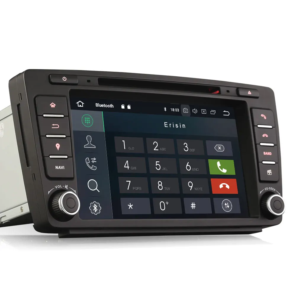 Erisin ES7926s 8 дюймов Android 9 0 Восьмиядерный 4 Гб RAM автомобильный DVD Радио BT для SKODA