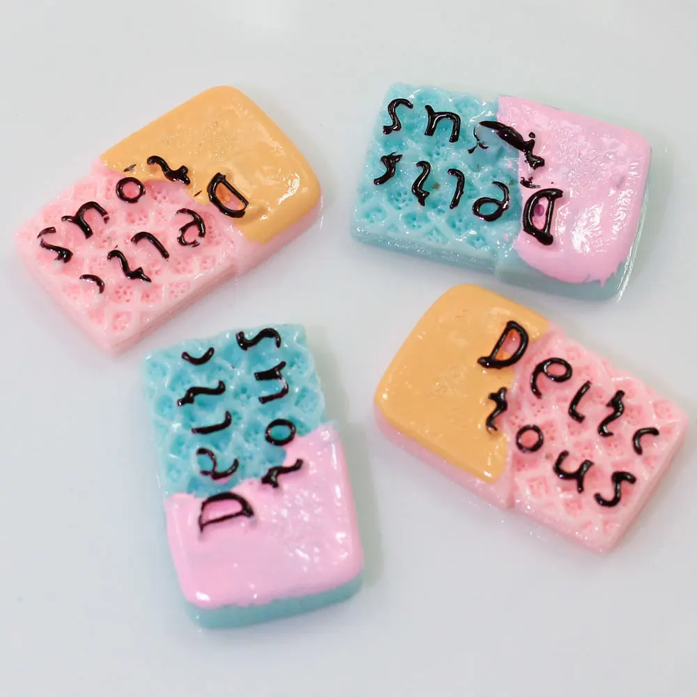 

100/50pcs Miniature Food DIY Resin Decoration Center Kawaii Flatback Resin Cabochon Bread Doughnuts Cookies Scrapbooking