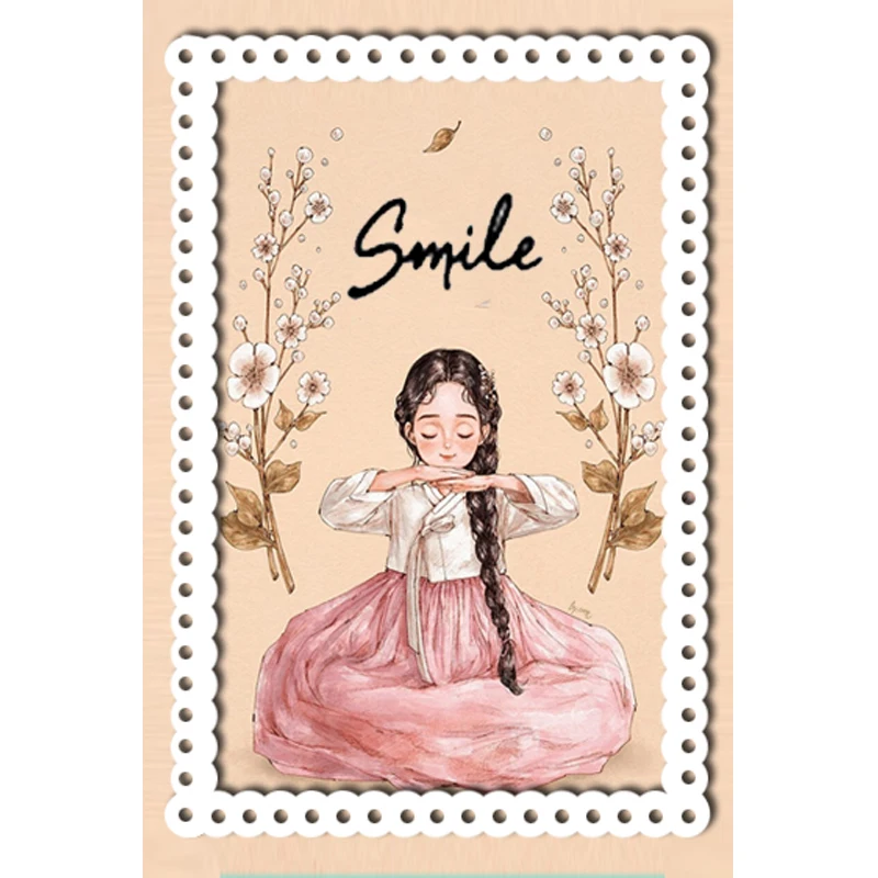 DABOXIBO Smiling Girl чистая форма штампов для скрапбукинга и открыток сделай сам