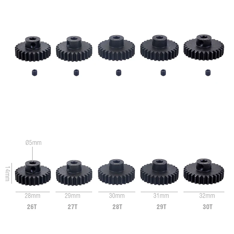 AMOGOT Metal Steel 48P Pinion Gear 13T 14T 15T 16T 17T 3.175