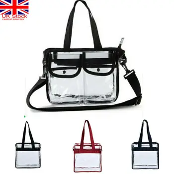 

2020 Clear Plastic Tote Bag Women Transparent PVC Handbag Zip Purse Stadium Security