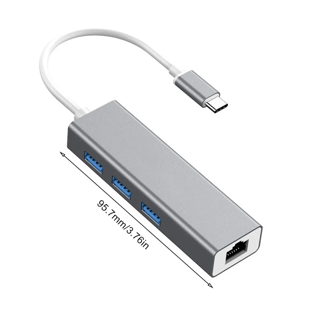 Сетевая карта типа C для RJ45, 100 триллионов, концентратор USB 3,0, концентратор типа C для RJj45, сетевой адаптер USB 3,0 Ethernet