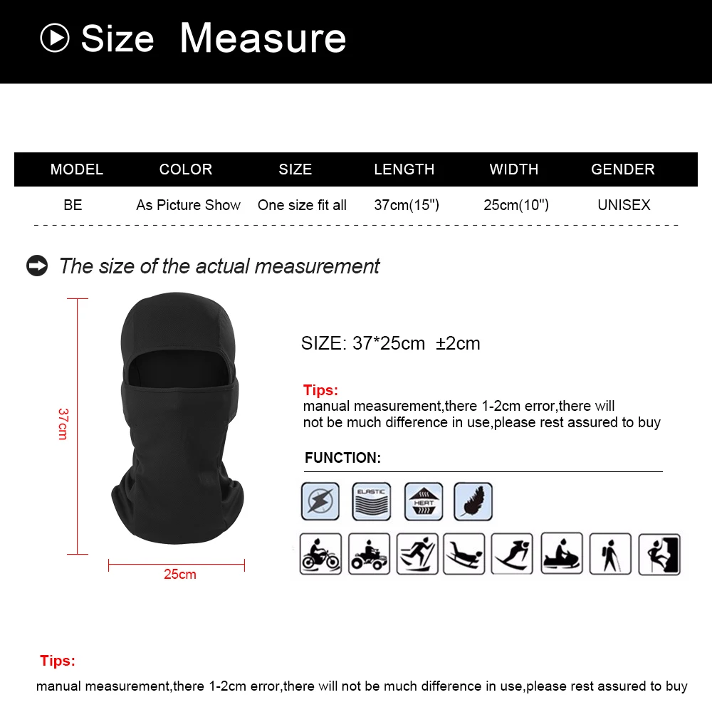 Мотоциклетная Балаклава защитная маска для езды на мотоцикле и велосипеде с