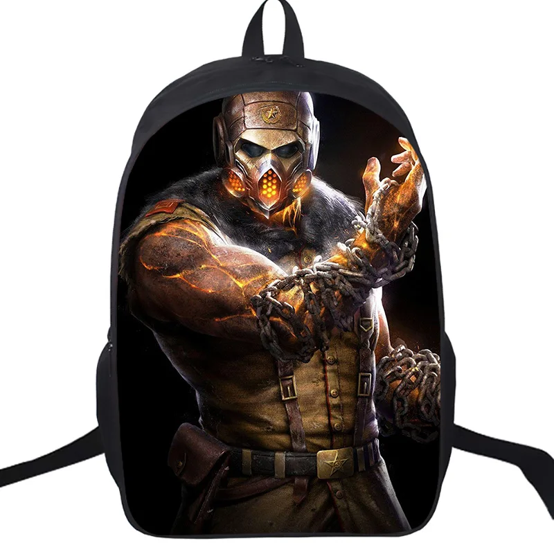1 Скорпион в mmoral Kombat X маска школьные сумки 16 дюймов для учеников, мальчиков и девочек детский школьный рюкзак для путешествий Подарок - Цвет: 1