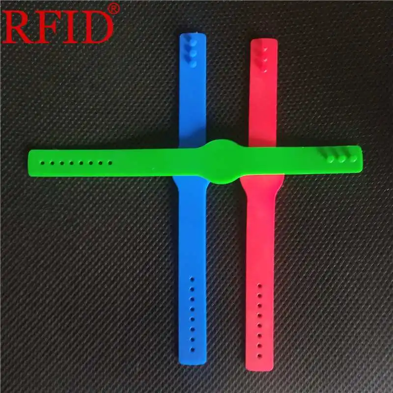 ID 125 кГц EM4100 только для чтения водонепроницаемый браслет RFID силиконовый ремешок-браслет для контроля доступа синий зеленый красный Быстрая 5 шт