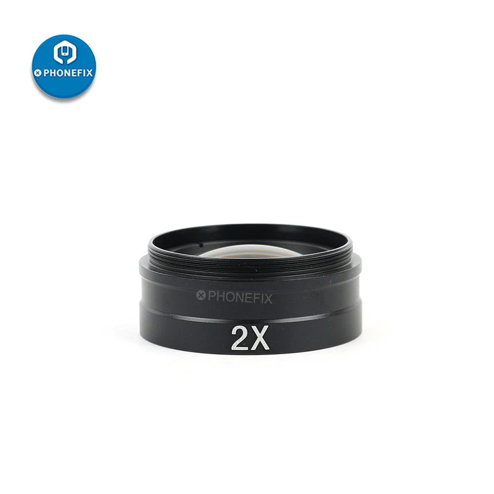 0.7x 0.5X 2.0X Barlow Auxiliary Objective Glass Lens for 10A 180X 300X C-MOUNT Lens Industry Video Microscope Camera 42mm microscope objective lens