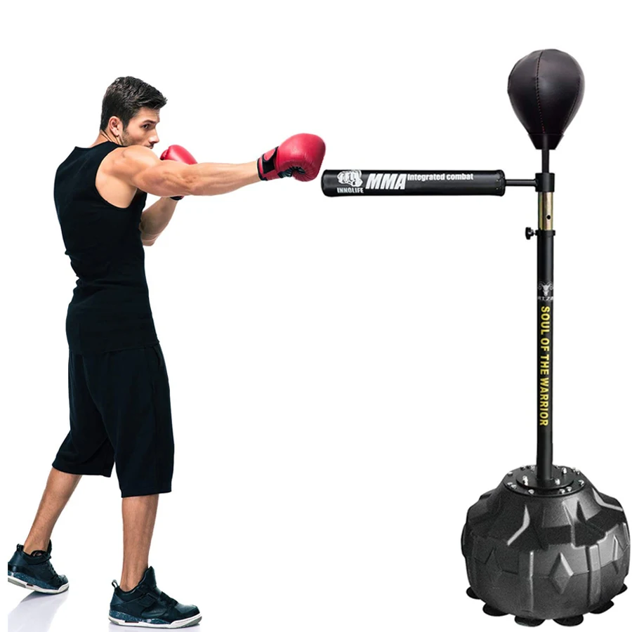 Boxing Reaction Target Stick Equipment Spinning Bar Free Standing with Punching Ball Strength Training Adult