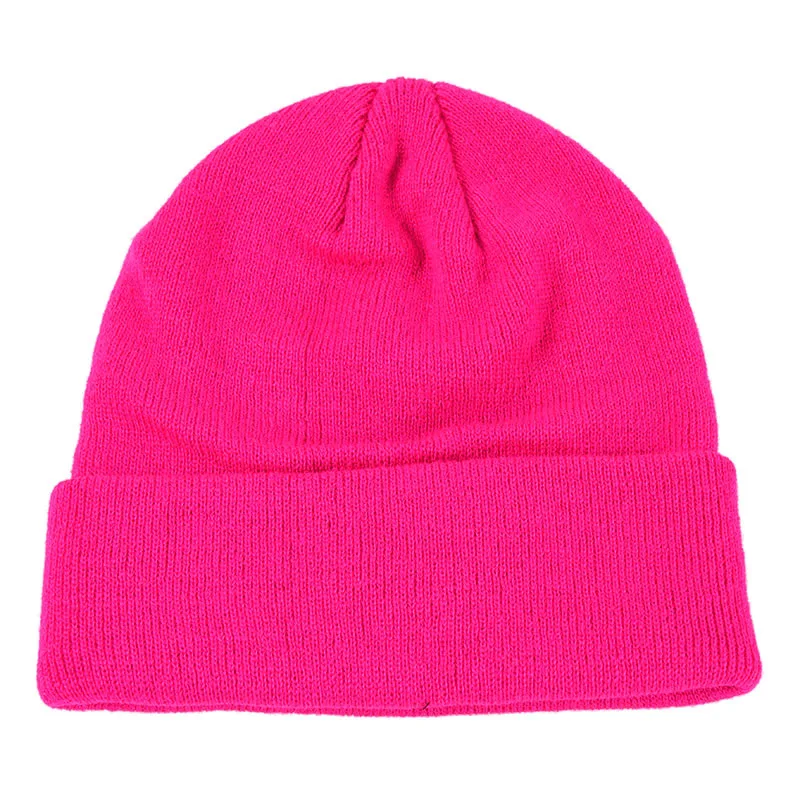 BUTTERMERE Skullies Beanies зимняя шапка для мужчин и женщин корейская мода теплая однотонная оранжевая желтая красная синяя черная Повседневная вязаная шапка - Цвет: Rose Red