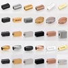 charm spacer beads for jewelry making diy bracelets Copper accessories steel gold tube Cube beads big holes custom letter lots ► Photo 3/6