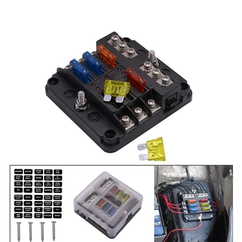 

Car Modification Insurance Fuse Box 6 Way Insert Type Universal With Led Light