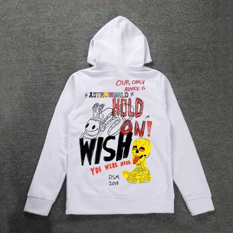 19SS Cactus Travis Scott Astroworld Sicko Tee Hoodie Heren en Dames Hoge kwaliteit Paint Hip Hop Hoodie Nieuw