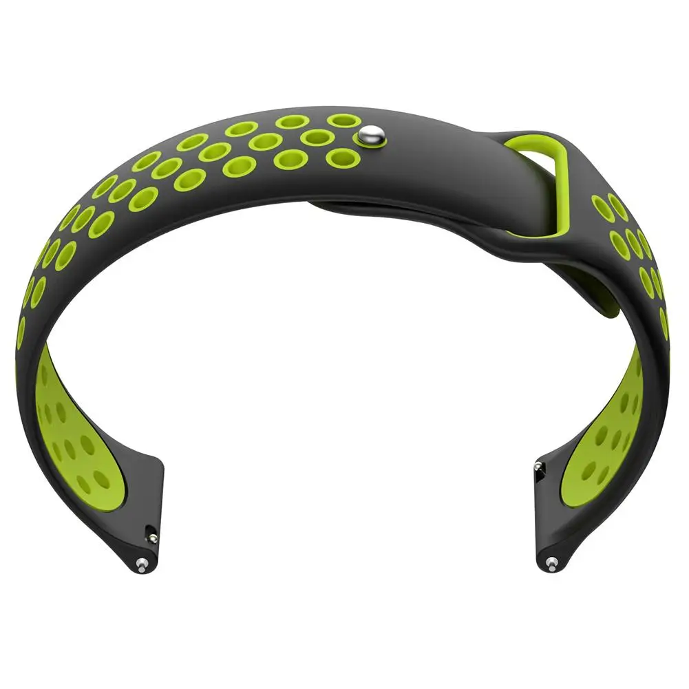 7 20 мм двухслойный силиконовый ремешок для часов Huami Amazfit Bip A1608 сменный ремешок на запястье браслет аксессуары - Цвет: 7