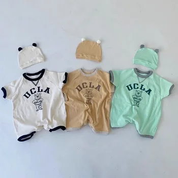 

2020 New Baby Girls Boys Printed Romper Cotton Summer Kids Jumpsuit 0-2t