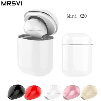 

MRSVI Mini X20 Wireless Bluetooth Earphone With Charging Case Stereo Earbuds Sport Headset For Smart Phone