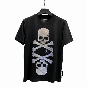 

starbag pp skull original piece high quality cotton round neck leisure color diamond men's short sleeve T-shirt 2020 summer new