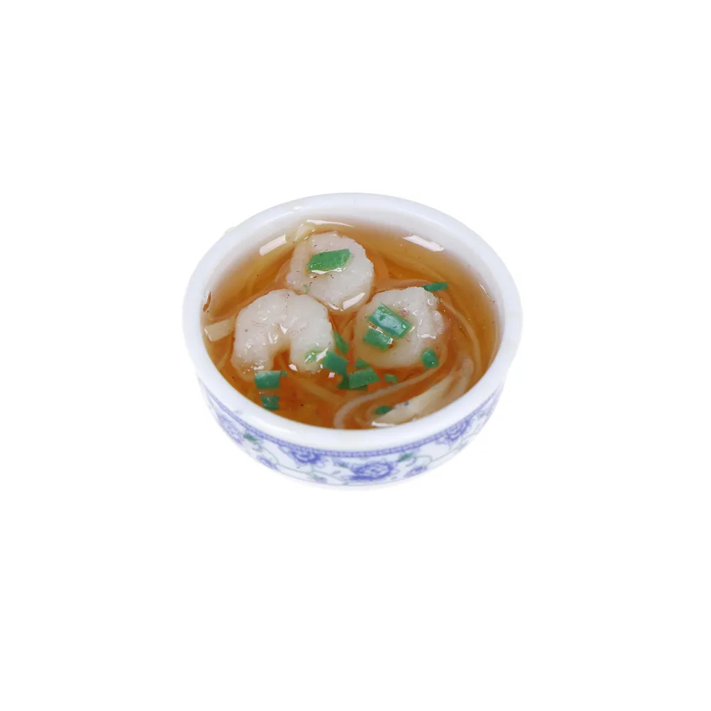 

1pc Doll Accessories photography props Simulation food noodles fish shrimp A Bowl Of Noodles Dumplings ornament for dollhouse