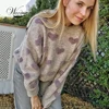 Discount Oversized Sweater Knitwear Women Jumper Long-Sleeve Fluffy Heart-Pattern Cute Warm Soft 4000253150013