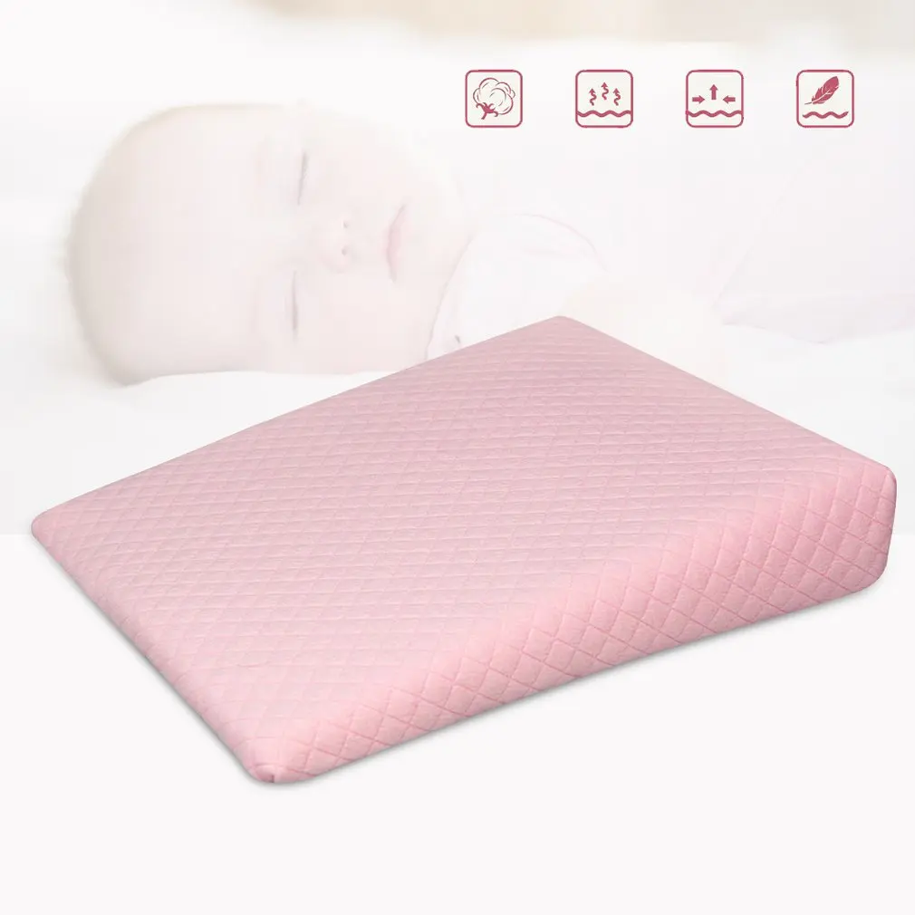 Exuberanter Baby Memory Pillow Resilience Cotton Detachable Slope Shaped Shaping Newborn Pillow For Baby Anti Reflux