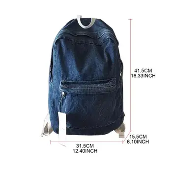 

Fashion Rucksack Denim Backpack School Bag Casual College Daypack for Teenager H8WD