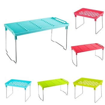 

Multi-layer Kitchen Shelf Organizer Storage Rack Foldable Refrigerator Thickened Kitchen Sundry Storage Shelf Rack Random Color