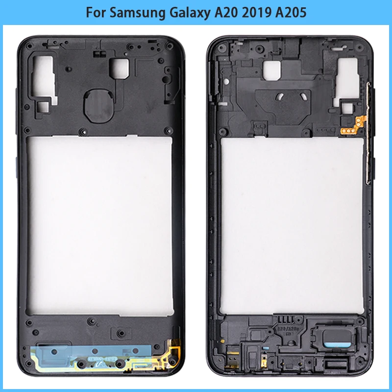 

10PCS For Samsung Galaxy A20 2019 A205 SM-A205F A205DS Plastic Middle Frame Housing Case Middle Frame Bezel Chassis Plate Replac