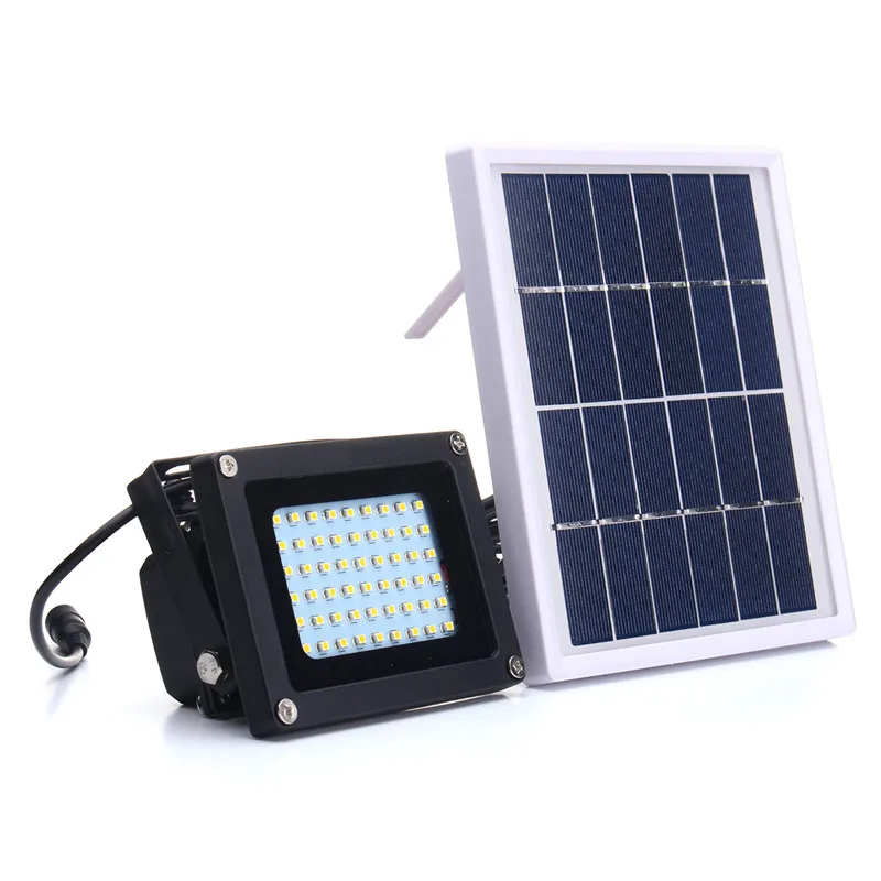 Lâmpadas de Parede Holofote ao ar Luz de Inundação de Emergência Solar Sensor Escuro Lâmpada Spotlight Livre Branco Quente Luz 54 Led