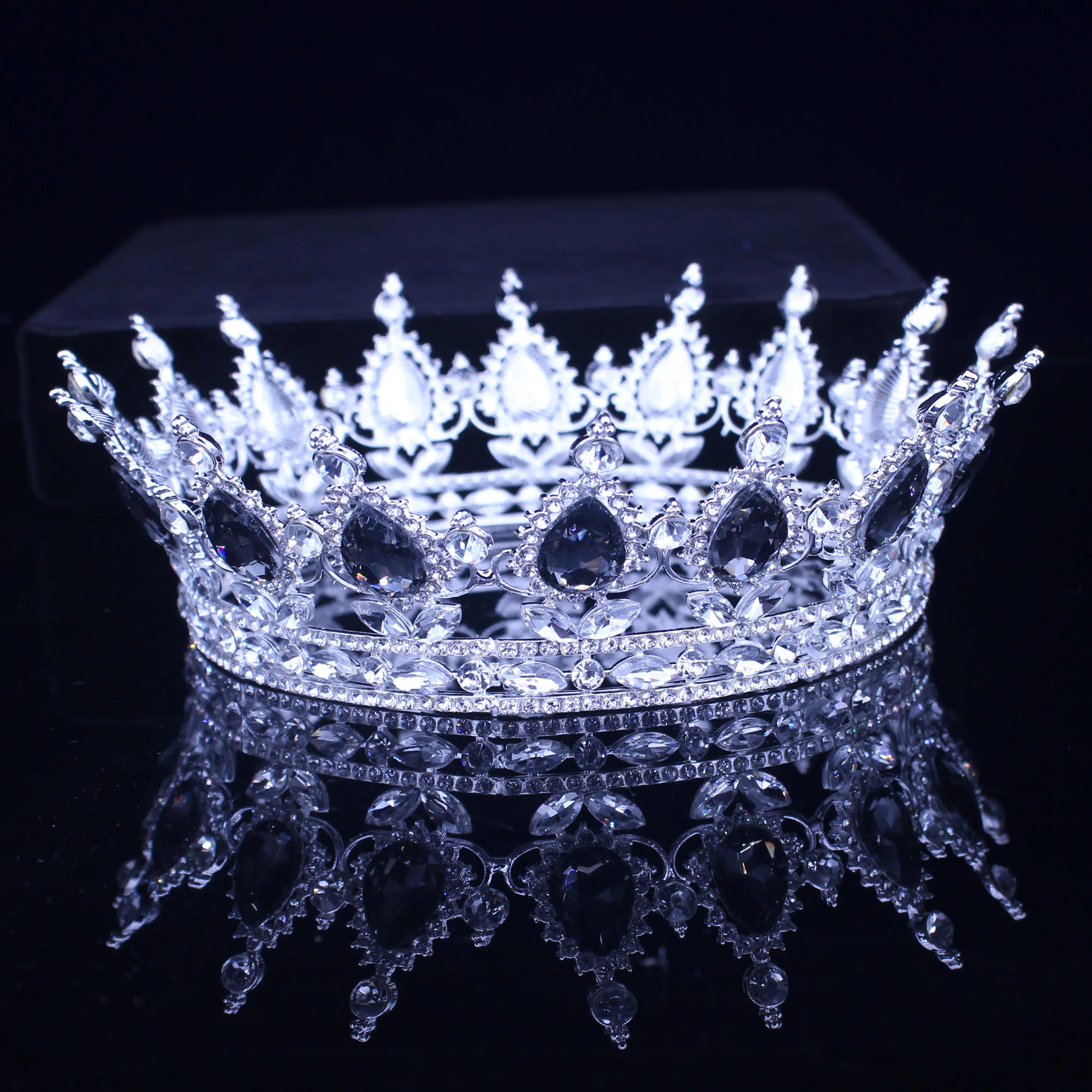 Crystal Queen King Tiaras and Crowns Bridal Diadem For Bride Women Headpiece Hair Ornaments Wedding Head Jewelry Accessories