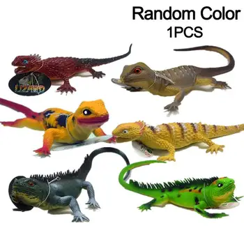 

1pc New 34cm PVC Magical High Imitation Oversized Lizard Toy April Fool's Day outdoor Photography prop Halloween Kid Prank Gift