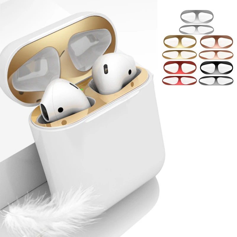 Новинка для Airpods 2 Box пылезащитная наклейка из фольги металлический смешанный