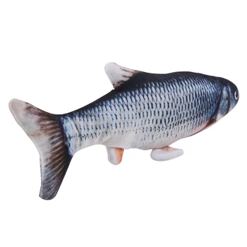 

30CM Electronic Pet Cat Toy Electric USB Charging Simulation Fish Toys for Dog Cat Chewing Playing Biting Supplies Drop*