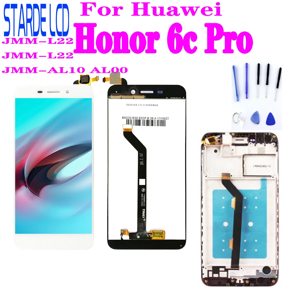 Для huawei Honor 6c Pro JMM-L22 JMM-L22 JMM-AL10 AL00 ЖК-дисплей Дисплей кодирующий преобразователь сенсорного экрана в сборе с рамкой для Honor 6c Pro LC