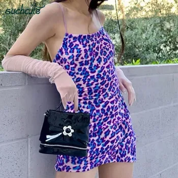 

SUCHCUTE Open The Dress For Women With Print Strap Vestido Summer 2019 Lady Party Dresses Korean Style Female Sukienki Festival