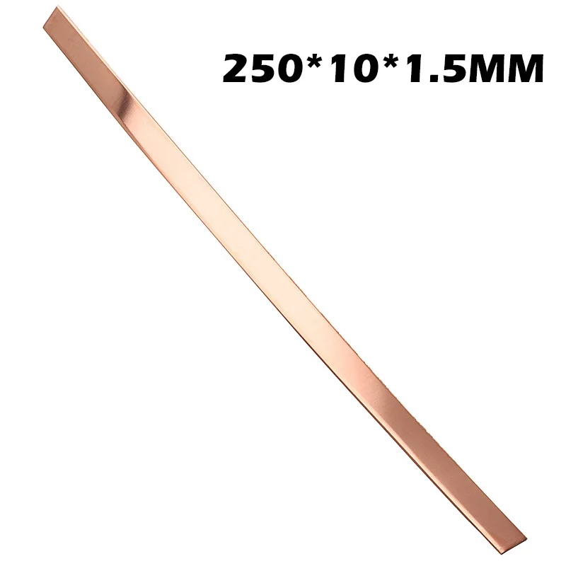 99% Pure Copper Flat Strip Bar Rod T2 Cu Metal Copper Sheet 100mm 250mm 10-50mm 