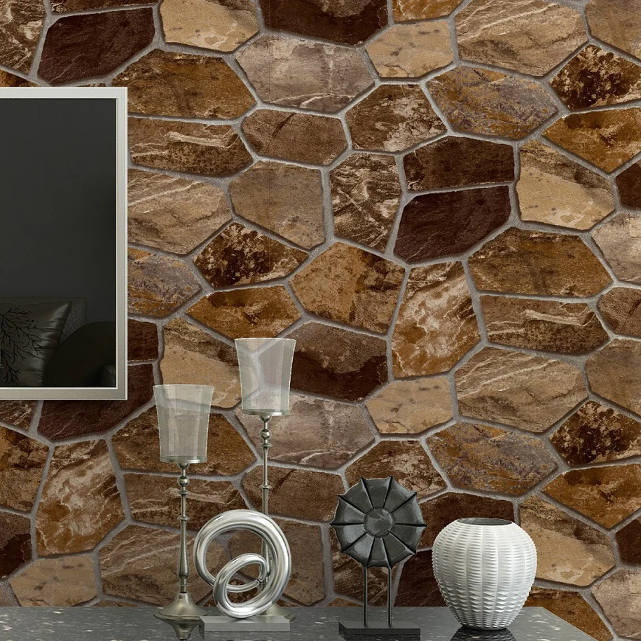 

3D Artificial Stone Marble Wallpaper Cool Rock Internet Cafe Restaurant Entrance Balcony Wallpaper