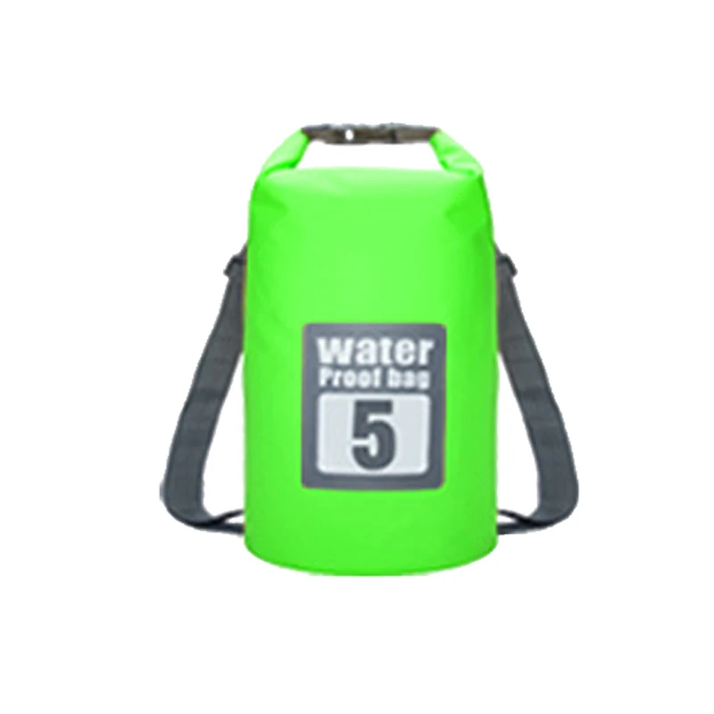 5L водонепроницаемая сумка для походов, кемпинга, непроницаемый рюкзак, пляжная сумка для воды, водостойкий рафтинг плавание, сухой мешок, речной - Цвет: Green