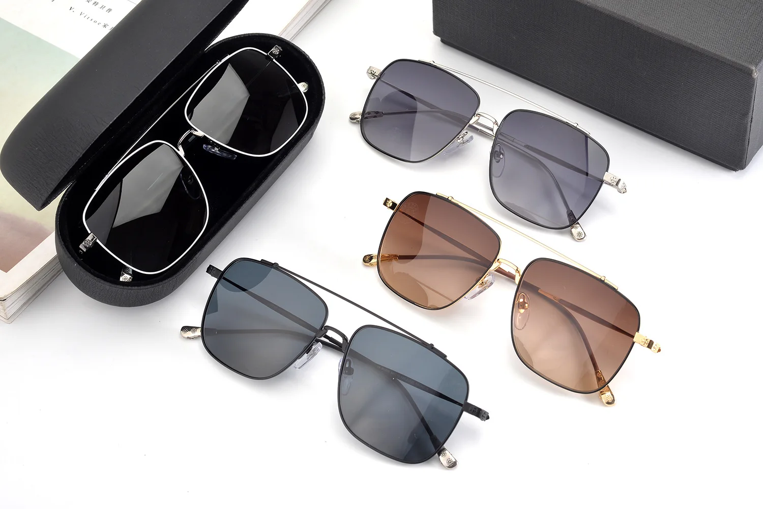 

New Style Fashion And Personality Sun Glasses Men And Women Retro Driving Sunglasses Japanese Korean Trend Style Sun Glasses