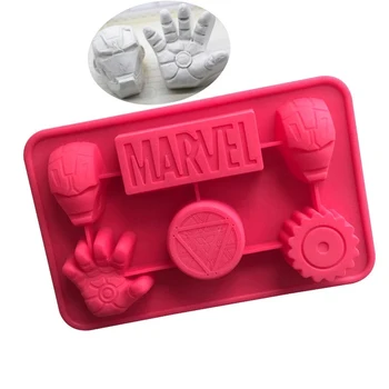 

Iron man food grade silicone cake mold aromatherapy plaster mold Diy handmade soap mold microwave oven suitable for kitchen supp
