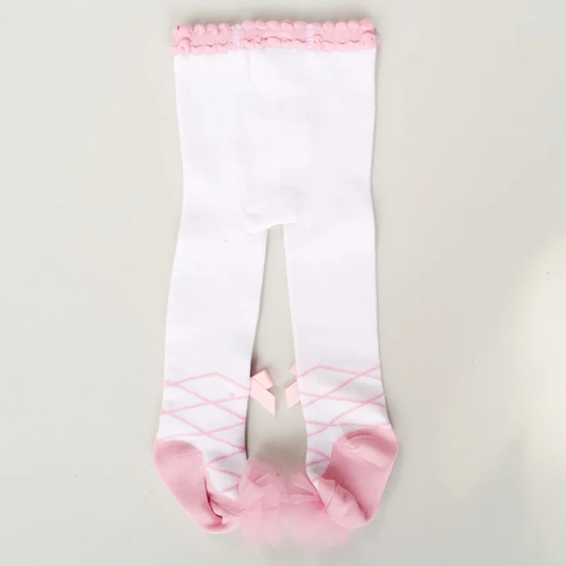 Spring Autumn warm Baby Girls Leggings Kids Stretch Legging Lovely Lace Newborn Infant Girl Princess Pants Children Clothes - Цвет: white